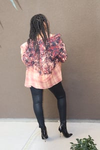 Image 4 of Two tone splash button down shirt 