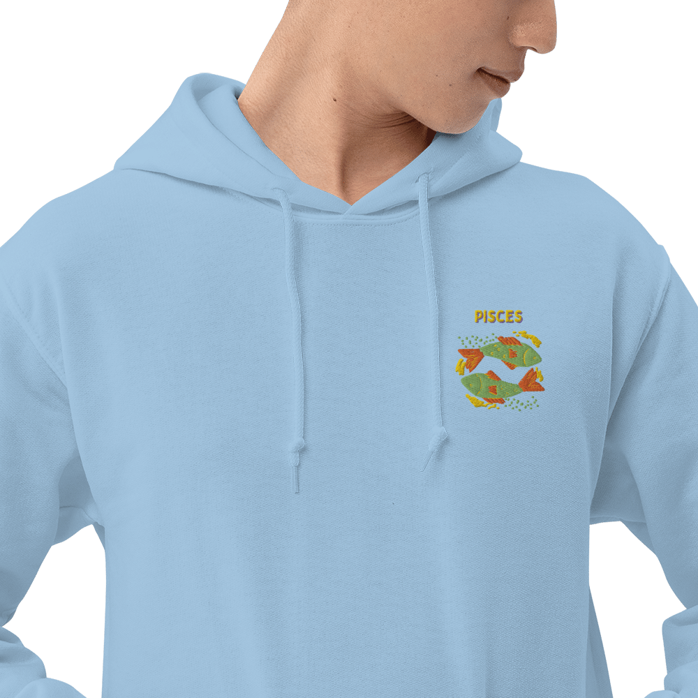 Pisces Embroidered Unisex Hoodie 