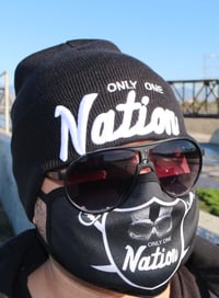 Image 2 of Only One Nation black beanie 