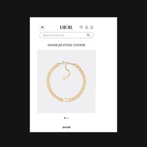 Image of NOW $350 💕 Authentic CD Dior Gold Link Choker