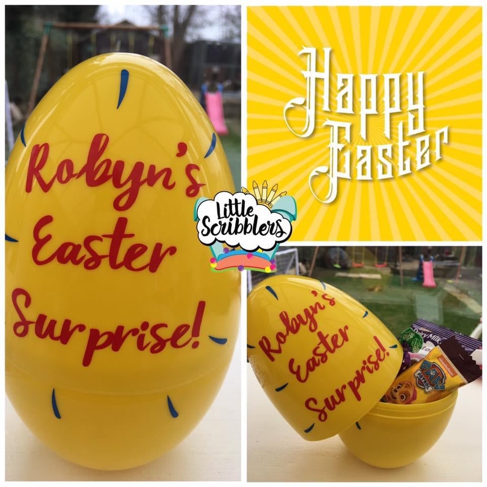 Image of 7 inch tall personalised egg