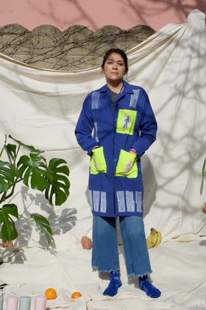 The collage jacket (blue)