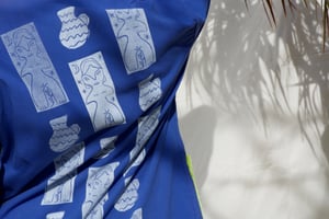 The collage jacket (blue)
