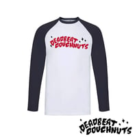 Deadbeat Doughnuts Logo Baseball T-shirt