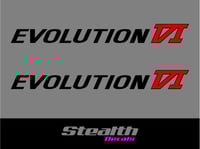 Mitsubishi Evo 6 VI Side decals x2
