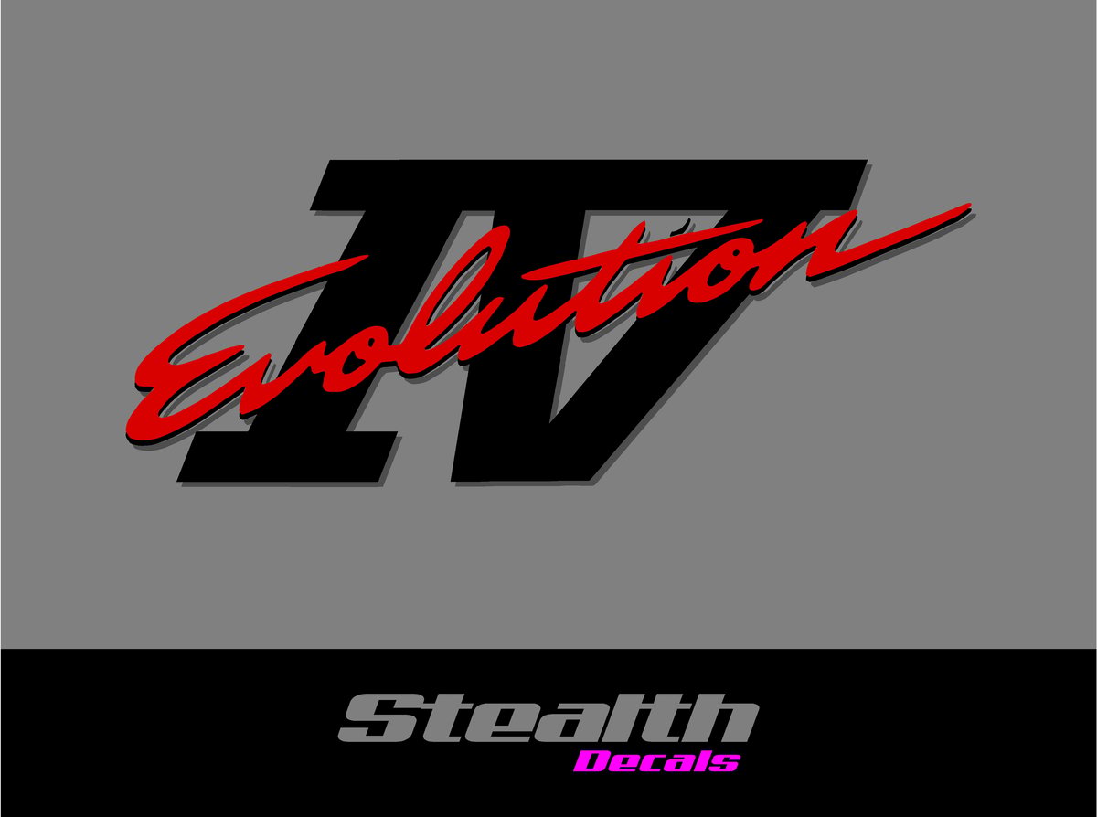 Mitsubishi Evo 4 IV Rear Sticker/ decal | Stealth Decals
