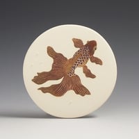 Image 1 of Long tailed fancy fish ceramic wall hanging 