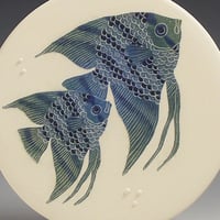 Image 2 of Two angelfish ceramic wall hanging 