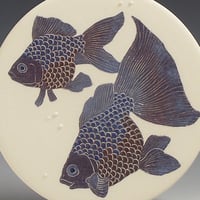 Image 2 of Two fancy fish ceramic wall hanging 