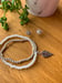 Image of Silver & White Leaf Charm Bracelet
