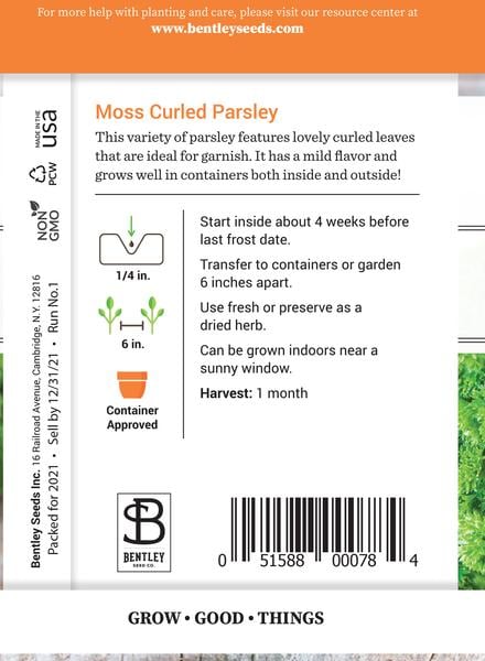 SEEDS - PARSLEY: CURLED