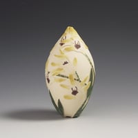 Image 1 of Yellow Antelope orchid sgraffito vessel 