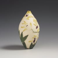 Image 3 of Yellow Antelope orchid sgraffito vessel 