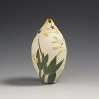 Image 4 of Yellow Antelope orchid sgraffito vessel 