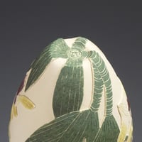Image 5 of Yellow Antelope orchid sgraffito vessel 
