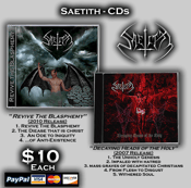Image of Saetith CDs - Revive the Blasphemy (EP 2010) & Decaying Headws of the Holy (EP 2007)