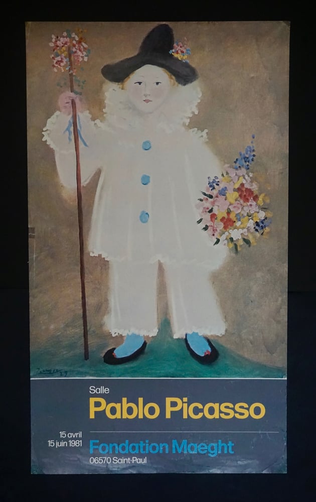 Image of pablo picasso (after) / paulo with flowers poster / 23/642