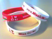 Image of I LOVE MISS DJ MJ WRISTBANDS