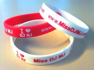Image of I LOVE MISS DJ MJ WRISTBANDS