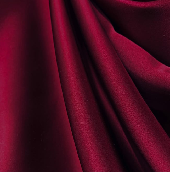 Burgundy 100% Pure Mulberry Silk Fabric 19 momme Silk By The Yard