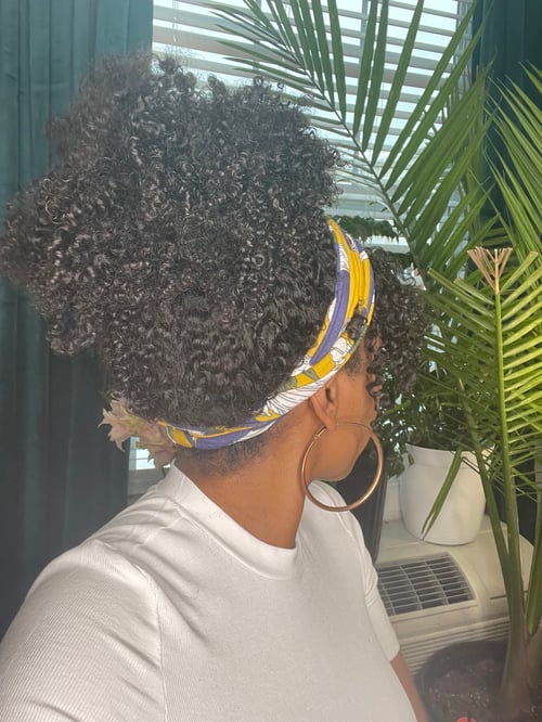 Image of 16 inch KINKY CURLY 3c/4a HEADBAND WIG WITH BANGS 