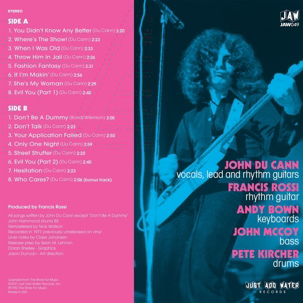 JOHN DU CANN - The World’s Not Big Enough LP JAW049