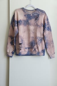 Image 5 of Bleach burnout tie dye custom deconstructed sweatshirt 