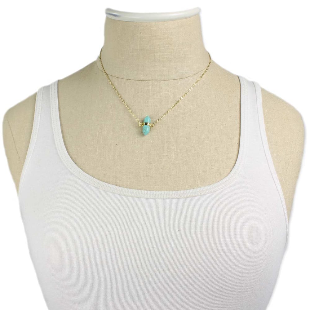 Image of Healing Crystal Turquoise Stone Necklace