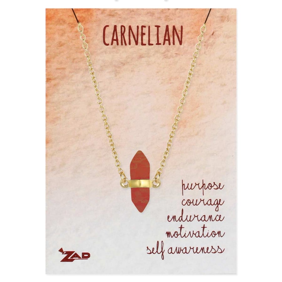 Image of Healing Crystal Carnelian Stone Necklace