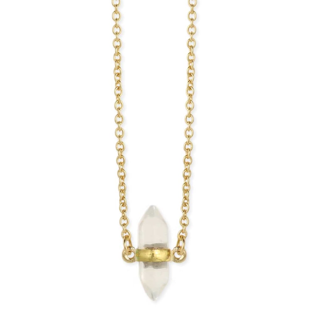 Image of Healing Crystal Clear Quartz Stone Necklace