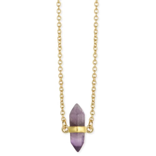 Image of Healing Crystal Amethyst Stone Necklace