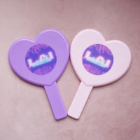 Image 3 of  HEART SHAPED HANDHELD MIRROR