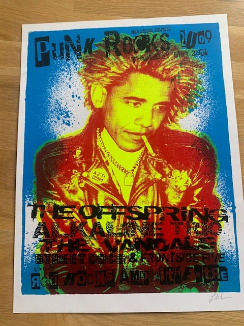 Punk Rocks Offspring, Alkaline Trio Silkscreen Concert Poster By Lindsey Kuhn, Signed By The Artist