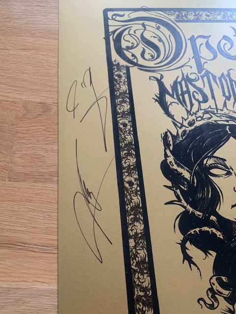 Opeth / Mastodon / Ghost Autographed Silkscreen Concert Poster By Ryan Willard Signed + Numbered