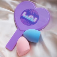 Image 4 of  HEART SHAPED HANDHELD MIRROR