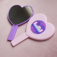 Image 2 of  HEART SHAPED HANDHELD MIRROR