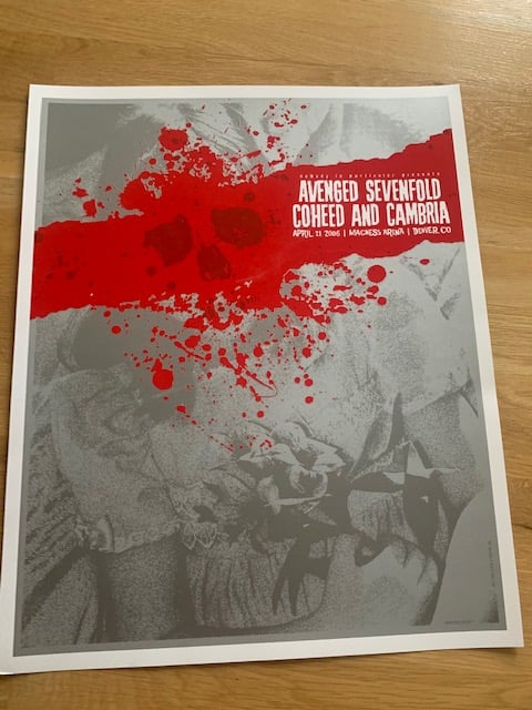 Avenged Sevenfold / Coheed & Cambria Silkscreen Concert Poster