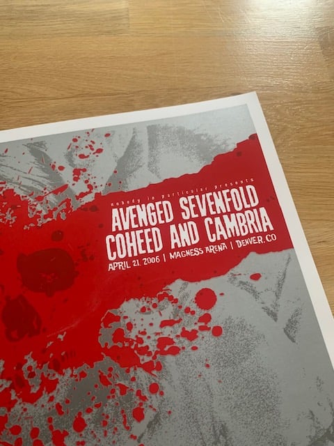 Avenged Sevenfold / Coheed & Cambria Silkscreen Concert Poster