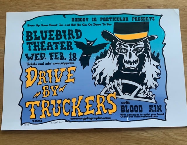 Drive By Truckers Silkscreen Concert Poster By Jeff Holland, Signed + Numbered