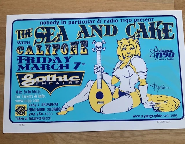 Sea And Cake Silkscreen Concert Poster By Jeff Holland 