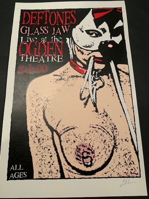 Deftones / Glassjaw Silkscreen Concert Poster By Lindsey Kuhn, Signed By The Artist