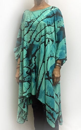 Image of Frida - Seafoam Silky Soft Rayon - Tunic-Dress