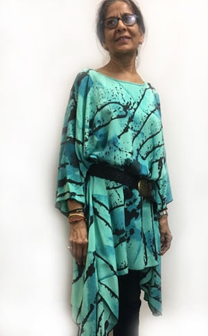 Image of Frida - Seafoam Silky Soft Rayon - Tunic-Dress