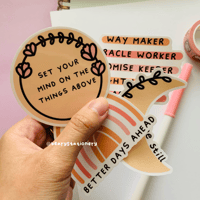 Image 3 of Peachy Toned Bible Verse Inspired Stickers
