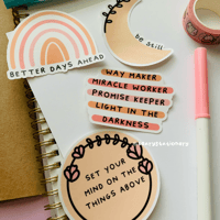Image 4 of Peachy Toned Bible Verse Inspired Stickers