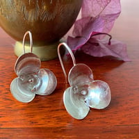 Image 1 of Tri petal daisy hook earrings: extra large