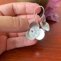 Image 2 of Tri petal daisy hook earrings: extra large