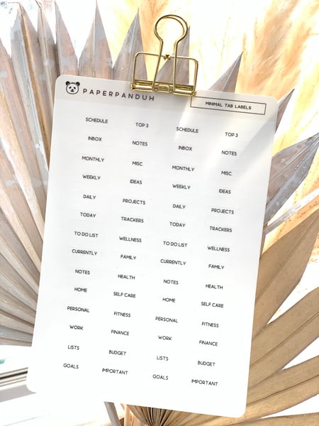 Image of Minimal Transparent Tab Labels
