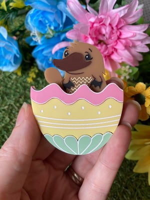 Image of Easter Surprise Brooch ~ Perry Platypus