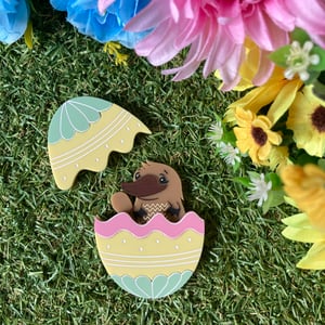 Image of Easter Surprise Brooch ~ Perry Platypus